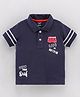 CUCUMBER Half Sleeves Polo T-Shirt Bus Patch - Navy