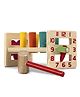 Baybee Wooden Hammer Peg Knock Pounding Bench with Clock - Multicolor 