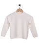 Femea Solid Full Sleeves Sweater - White