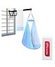 Vparents Cherub Baby Swing Cradle With Mosquito Net Spring  And Metal Window Cradle Hanger - Blue