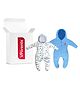 VParents Zoey Hooded Footed Rompers Pack of 2 - Blue (Design  May Vary)
