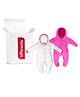 VParents Zoey Hooded Footed Rompers Pack of 2 - Pink(Design May Vary)