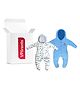 VParents Zoey Hooded Footed Rompers Pack of 2 - Blue (Design May Vary)