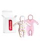 VParents Zoey Hooded Footed Rompers Pack of 2 - Light Pink (Design May Vary)