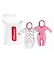 VParents Zoey Hooded Footed Rompers Pack of 2 - Red (Design May Vary)