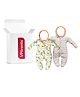 VParents Zoey Hooded Footed Rompers Pack of 2 - Orange(Design May Vary)