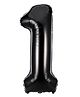 Shopping Time Black 1 Number Foil Balloon - Black 