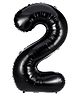 Shopping Time Black 2 Number Foil Balloon - Black 
