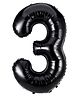 Shopping Time Black 3 Number Foil Balloon - Black 