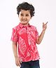 Kookie Kids Half Sleeves Printed Shirt - Red