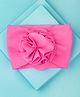 Arendelle Self Design Detail With Flower Applique Headband - Pink