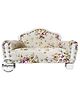 Babymoon Wooden Sofa Floral Design Photoshoot Prop - White