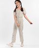 Pine Kids Sleeveless Striped Jumpsuit - Grey