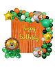 Party Anthem Happy Birthday Balloons Set Animal Theme Multicolour - Pack of 110