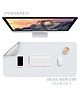  Syga Waterproof PU Desk Protector Mat - White Silver