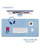  Syga Waterproof PU Desk Protector Mat - Blue Silver