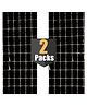 Johra Square Foil Curtain Birthday Decoration Black - Pack of 2