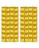 Johra Square Foil Curtain Birthday Decoration Yellow - Pack of 2