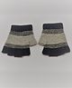 Kid-O-World Stripes Weave Detail Half Gloves - Black & Grey