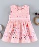Babyhug Sleeveless Cotton Frock with Floral and Butterfly Print - Pink