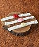 Funkrafts Net Flower Applique Pack Of 3 Headbands - White