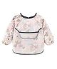 SYGA Animals Printed Waterproof Feeding Bib With Sleeves - Pink Beige