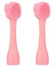 Syga Silicone Face  Exfoliating Wash Brush Pack Of 2 - Pink