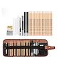 Syga Artist Pencil Set With Canvas Bag 29 Piece - Black Brown