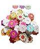 Syga Wooden Buttons Sunflower Design 50 Pieces - Multicolour