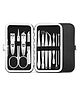 SYGA 11 In 1 Nail Scissors With Leather Travel Case - Black