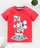 Babyhug Half Sleeves T-Shirt Mickey Mouse Print - Red