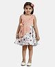 Peppermint Sleeveless Floral Print Dress - Peach