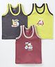 Cucumber Sleeveless Vests Pack of 3 ( Color & Print May Vary)