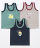 Cucumber Sleeveless Printed Vest Pack of 3 (Color & Print May Vary)