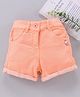 Play by Little Kangaroos Denim Shorts Unicorn Badge - Peach
