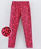 Grab It Ankle Length Printed Leggings - Pink