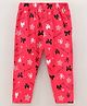 Grab It Ankle Length Printed Leggings - Dark Pink