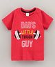Grab It Half Sleeves T-Shirt Text Print - Red