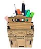 WISSEN Wooden India Gate Shape Pen Stand - Brown