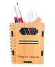 Wooden Notebook Shape Pen Stand - (color may vary)