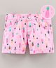 Simply Premium Knee Length Shorts Pineapple Print - Pink