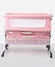 3 in 1 Baby Bed Side with Bassinet Detachable Mosquito Net & Hight Adjustable comes with Wheel & Mattress  Pink| Variable Height Adjustable| Wheels with Lock| Storage Basket