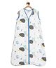 Ooka Baby Double Layered Muslin Cotton Large Size Sleepsack Hedgehog Print - White Blue