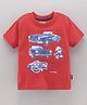 Fido Half Sleeves Printed Tee - Red