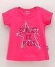 Fido Short Sleeves Top Text Print - Pink
