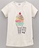 Fido Short Sleeves Top Ice Cream Print - Off White