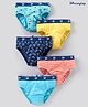 Honeyhap Premium 95% Cotton 5% Elasthane   Anti-Microbial  Finish Briefs Pack of 5 - Multicolour