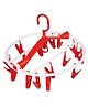 Baby Moo Foldable Round Clips Hanger - Red