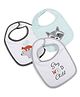 Baby Moo Feeding Bibs Wild Child Print Pack Of 3 - Multicolor