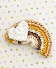 Bobbles & Scallops Crochet Rainbow With Heart On Alligator Clip - Brown